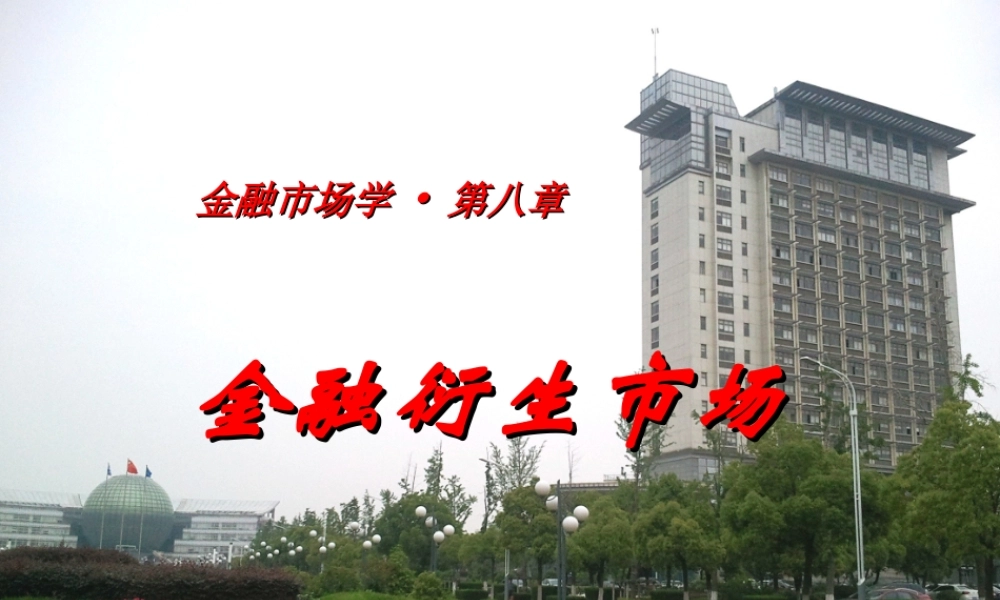 第八章-金融衍生市场.ppt