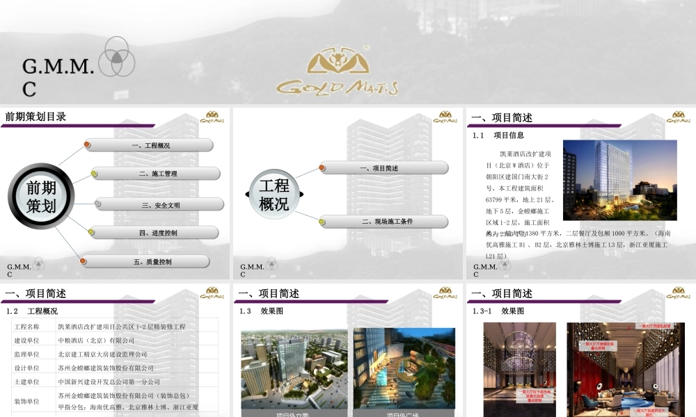 酒店扩建装饰装修项目前期策划（图文并茂）.ppt
