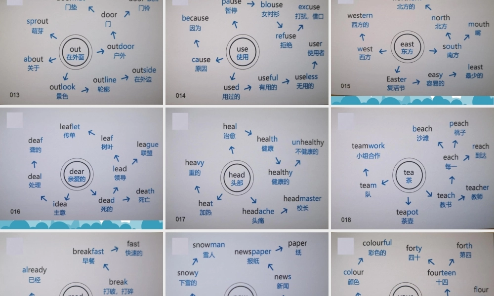 思维导图速记初中1600词204图(白底).pptx