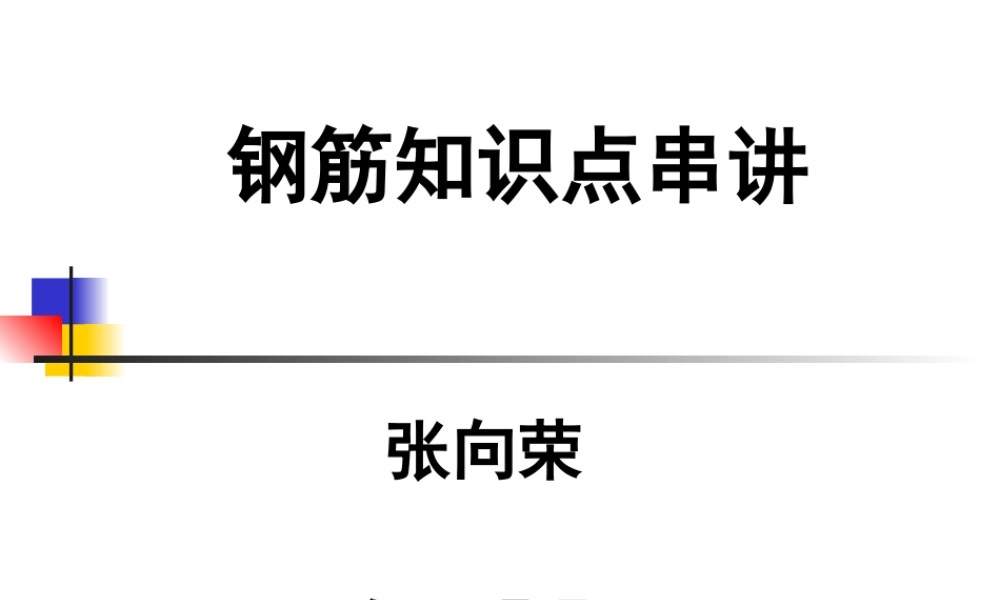 113103_钢筋知识点串讲-张向荣.ppt