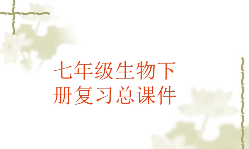 人教版七年级下册生物总复习课件.ppt