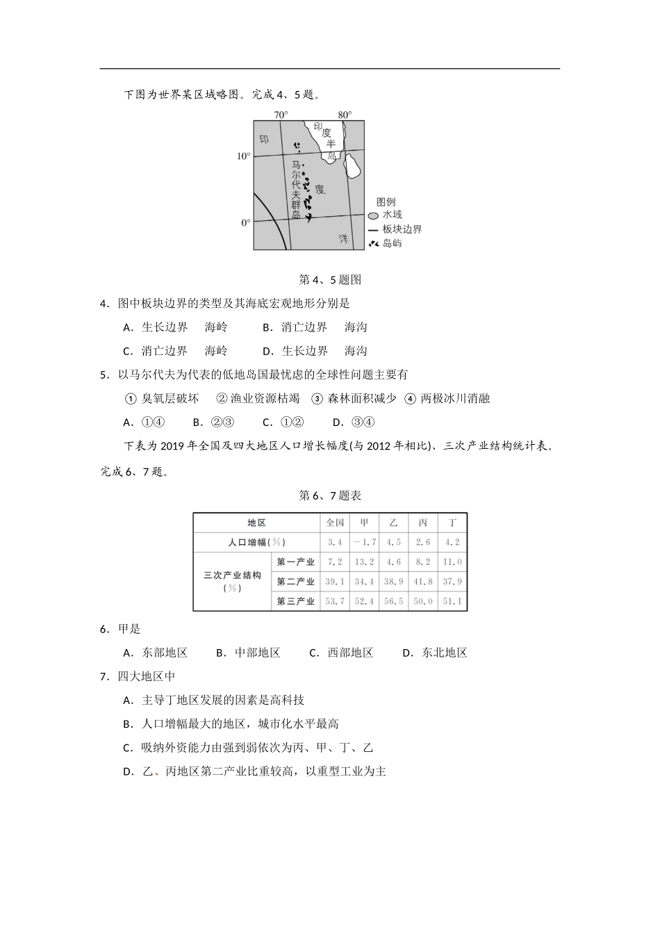 2021年浙江省高考地理【6月】（含解析版）.doc_第2页