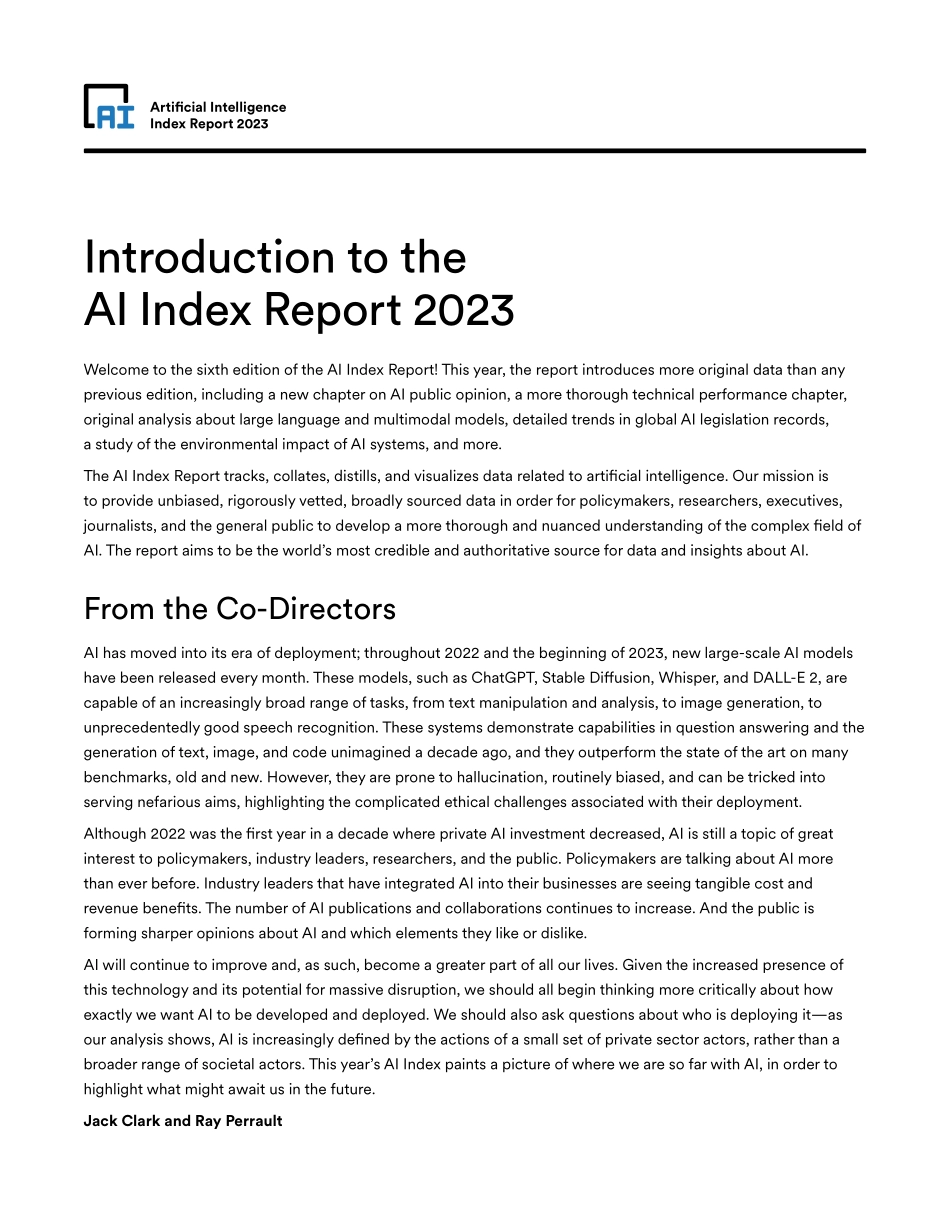 斯坦福-2023AI指数报告出炉：中国研究论文霸榜AI顶会！（英）-2023-386页-WN5.pdf_第3页