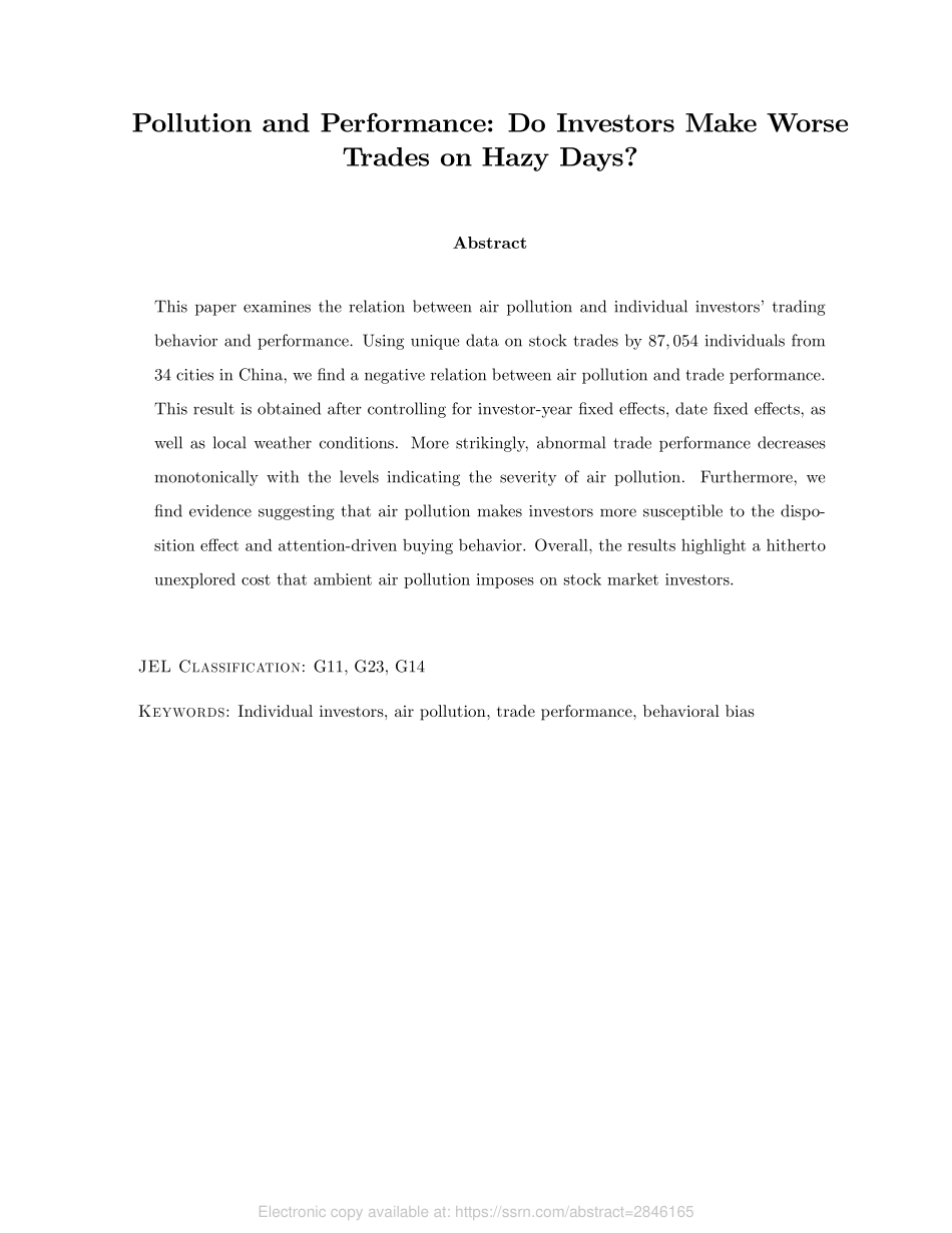 污染与业绩：投资者在阴天做更糟糕的交易吗？（英）-48页-WN6.pdf_第3页