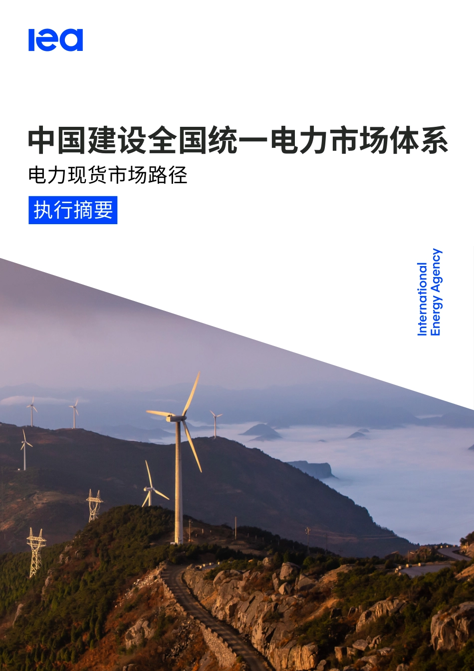 中国建设全国统一电力市场体系—电力现货市场路径（执行摘要）-8页-WN5.pdf_第1页