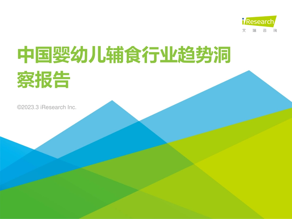 中国婴幼儿辅食行业趋势洞察报告-47页-WN5.pdf_第1页