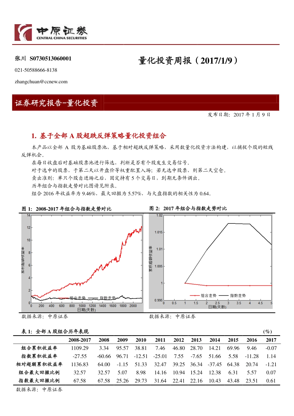 中原证券_2017-01-09_量化投资周报.pdf_第1页