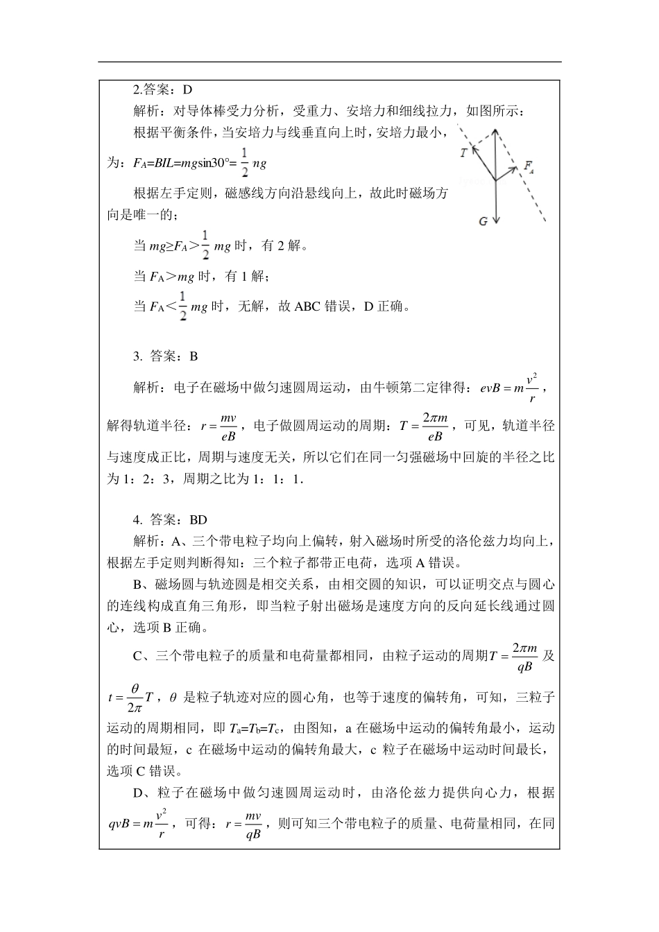 安培力与洛伦兹力复习-课后练习.pdf_第3页
