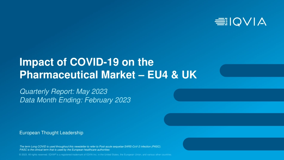 艾昆纬-监测新冠肺炎对欧盟4国和英国医药市场的影响（英）-2023-67页-WN6.pdf_第1页