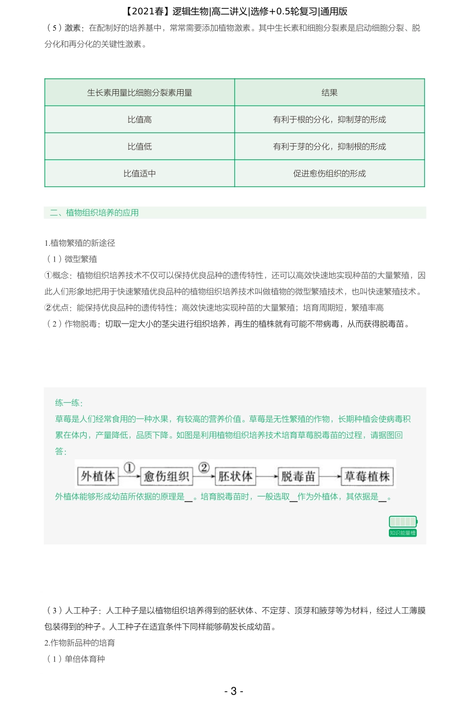 【2021春】讲义-第六讲-植物细胞工程2大技术重难点全解 .pdf_第3页