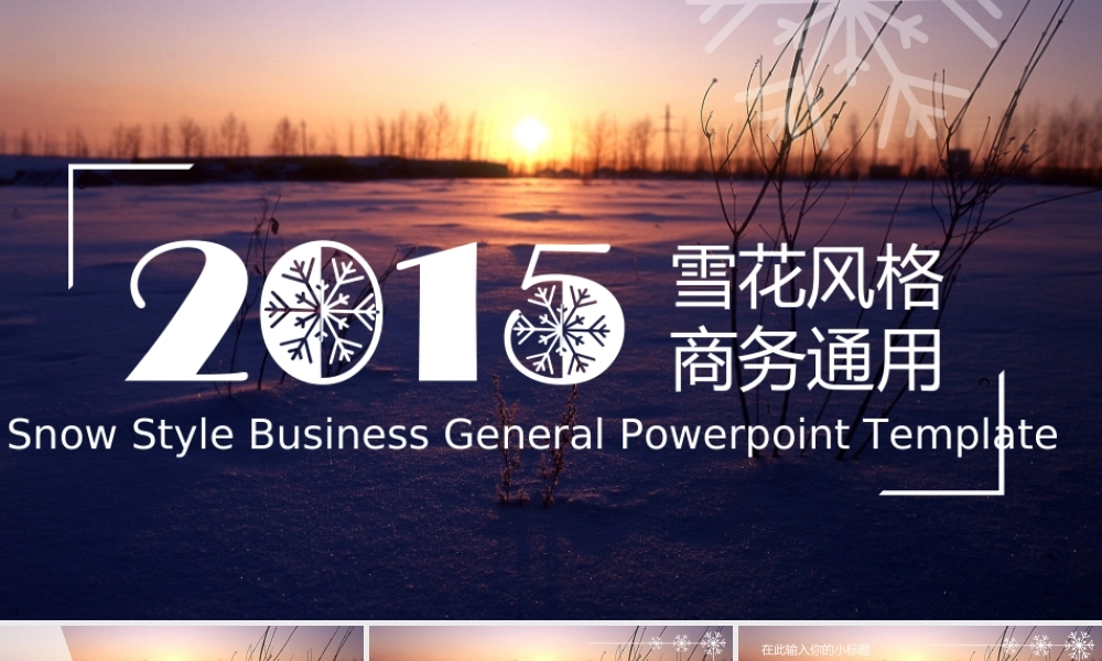 雪花风格商务大气通用汇报模板2.ppt
