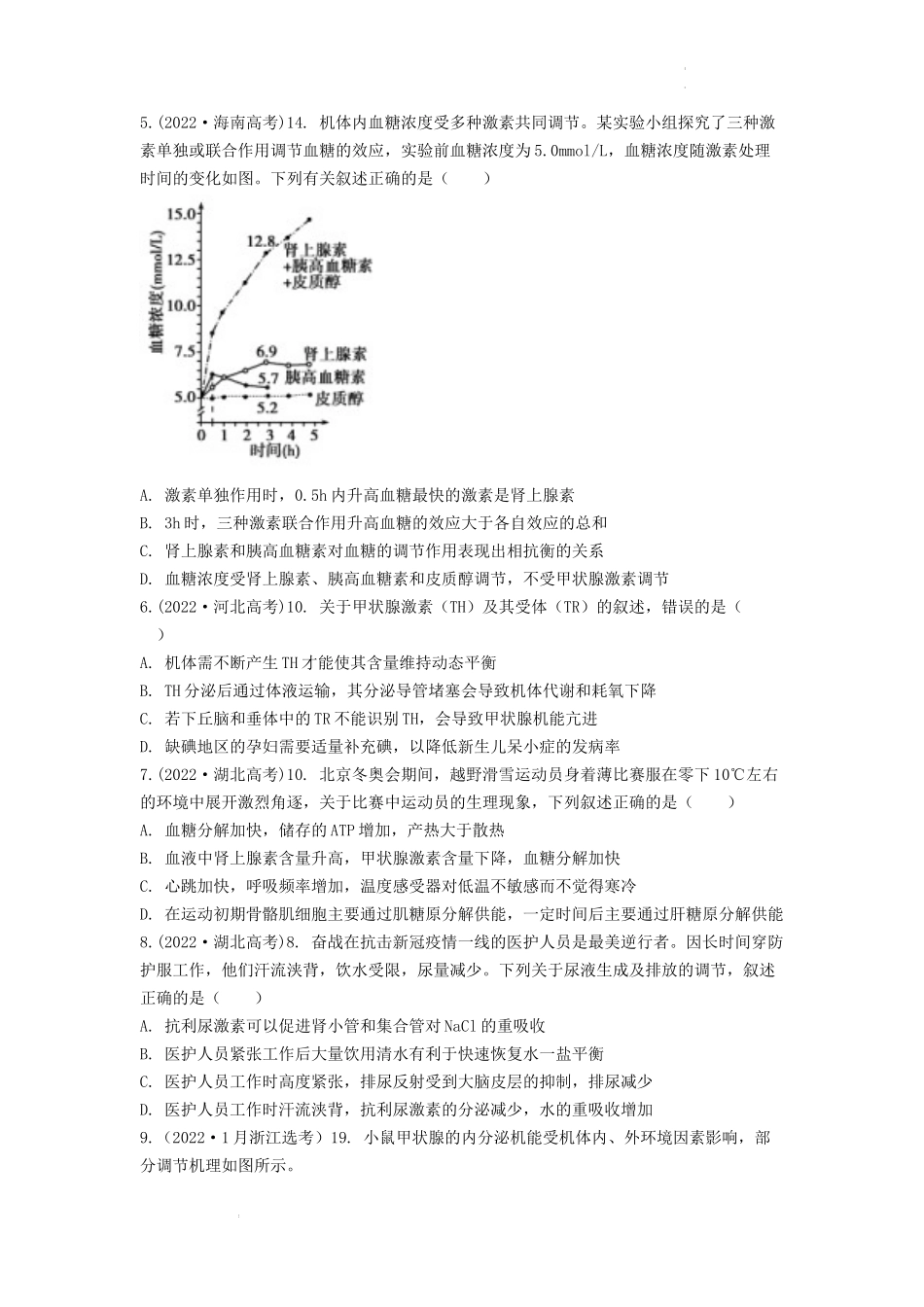 专题19 体液调节（原卷版）.docx_第2页