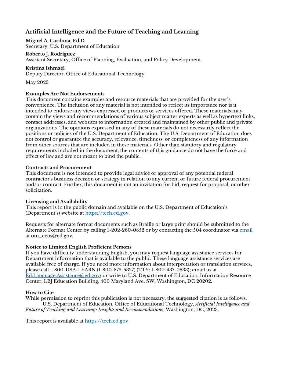 美国教育部教育技术办公室-人工智能与教学的未来-2023.06-71页-WN6.pdf_第3页