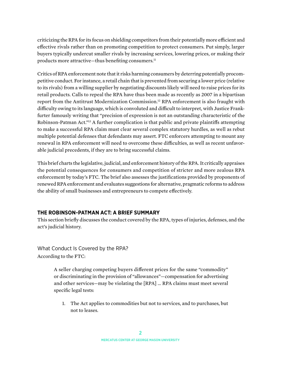 莫卡特斯中心-罗宾逊-帕特曼法案：与竞争和经济福利相悖的法规（英）-2023-WN6.pdf_第3页