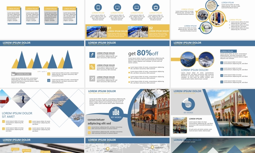 【@PPT精选 推荐P4】稳重不失单调的蓝色商务PPT模板-@unique森出品(1).pptx