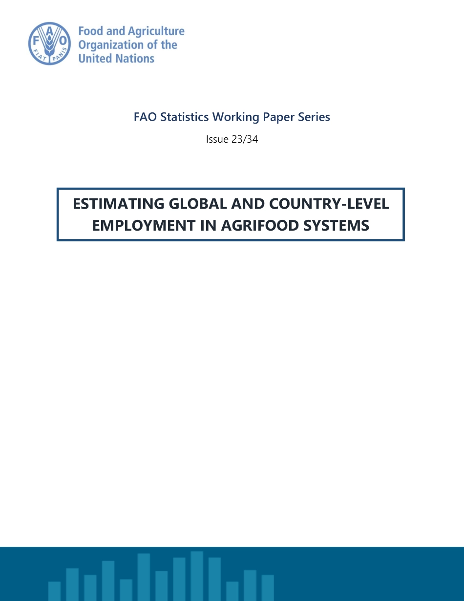 粮农组织：全球和国家层面农业粮食体系就业测算研究报告-70页-WN5.pdf_第1页