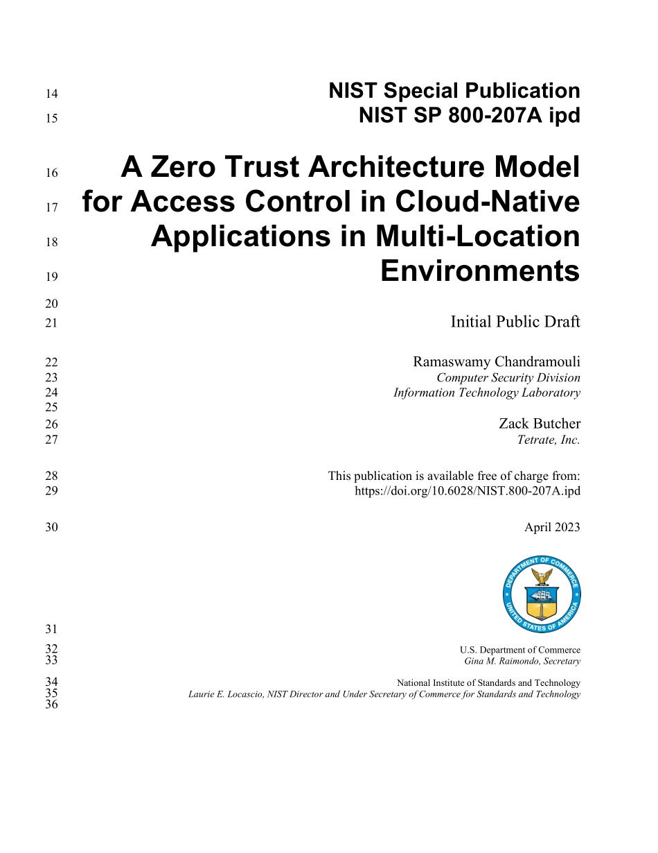 多位置环境中云原生应用访问控制的零信任体系架构模型-28页-WN9.pdf_第3页