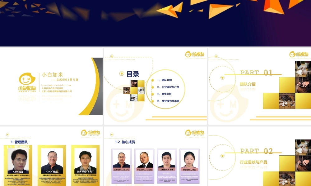 小白加米-视频内容识别和搜索技术GIA2016文娱-决赛商业计划书.ppt