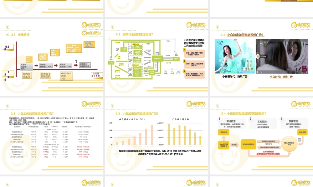 小白加米-视频内容识别和搜索技术GIA2016文娱-决赛商业计划书.ppt