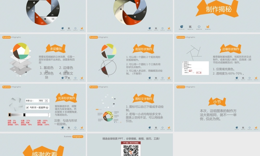 【@PPT精选 教程02】PPT教程10款圆形3DPPT图表（附PPT图表教程）.pptx