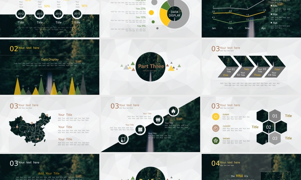 【@PPT精选 推荐P118】性冷淡PPT第二发：大气扁平的小清新商务PPT模板（27页完整下载）.pptx