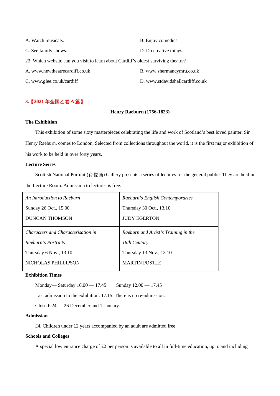 专题10 阅读理解应用文（学生版）2020-2022年近3年高考英语真题分项版汇编 .docx_第3页