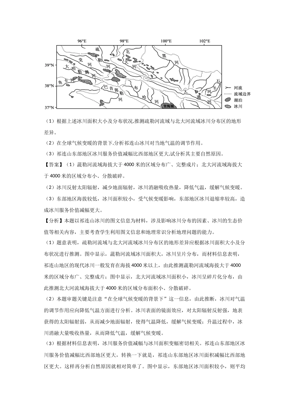 三年高考（2019-2021）地理试题分项汇编——专题04 地球上的水-（教师版）.doc_第2页