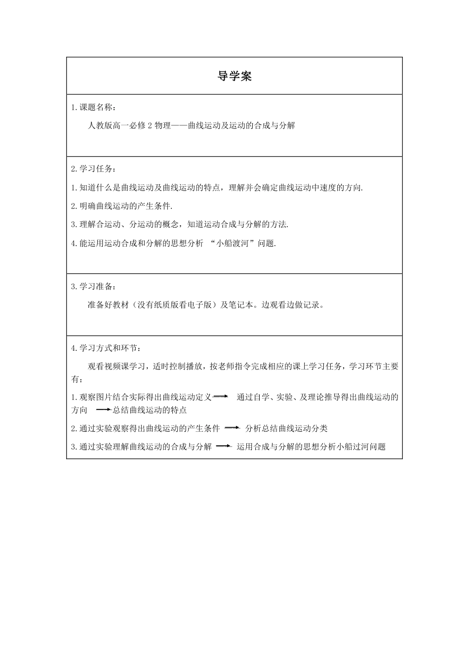 曲线运动及运动的合成与分解-学习任务.pdf_第1页