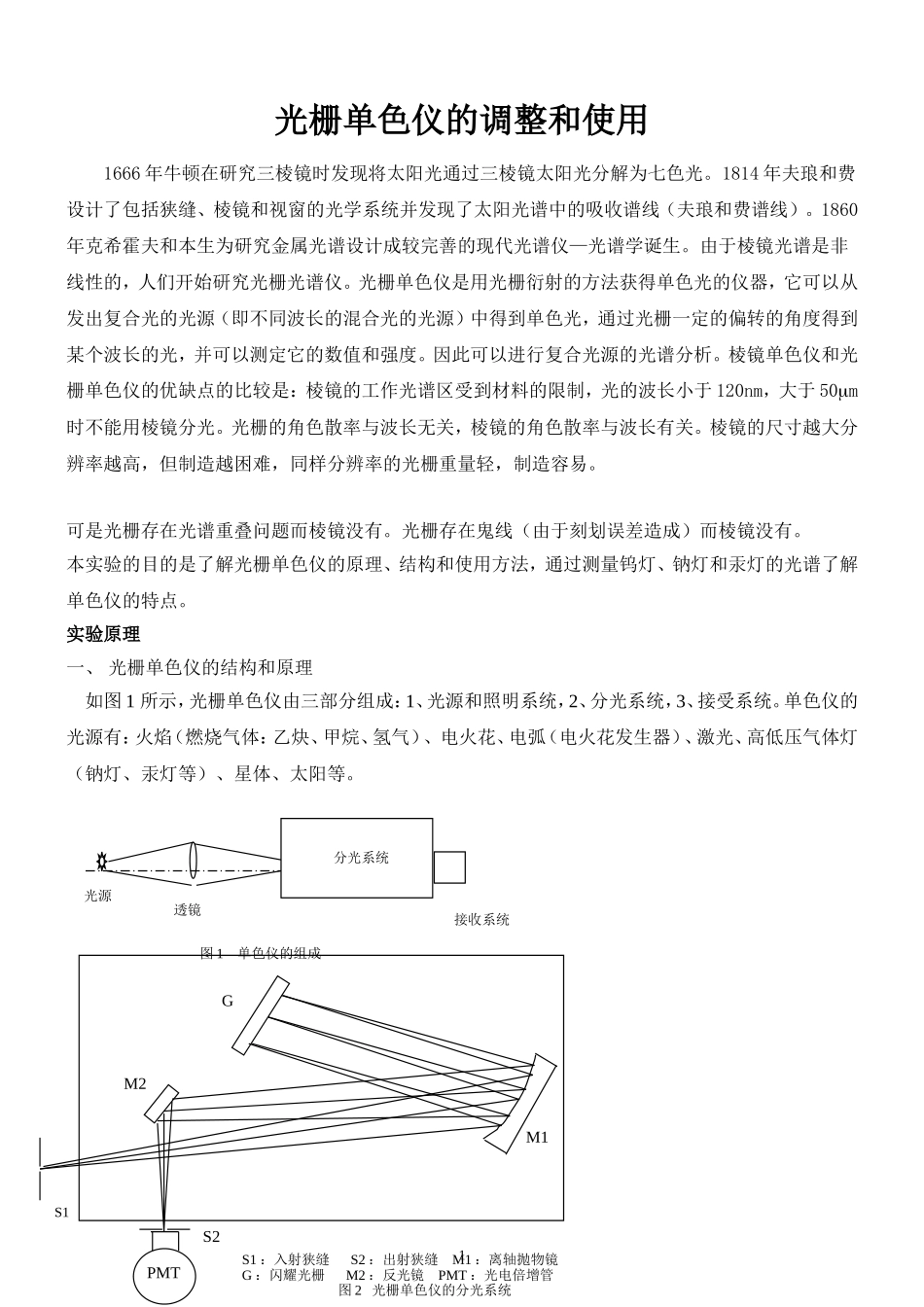 单色仪调整与使用(1).doc_第1页