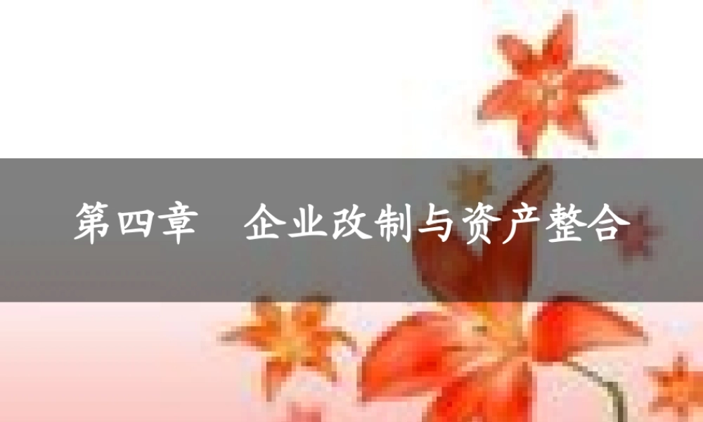 第四章企业改制与资产整合.ppt