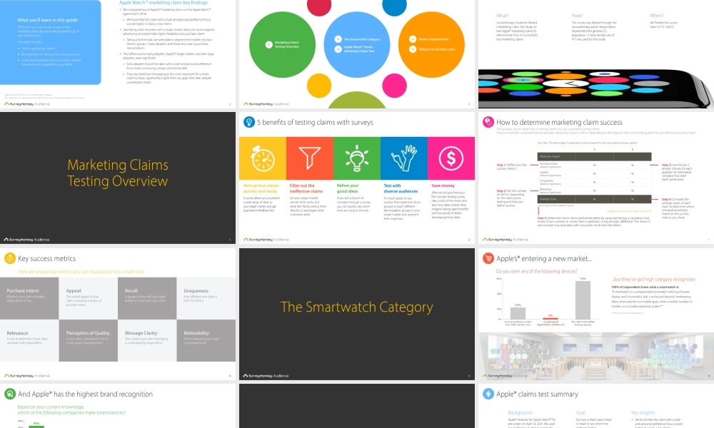 【@PPT精选 推荐P115】精美英文排版iWatch分享时尚欧美扁平PPT模板.pptx