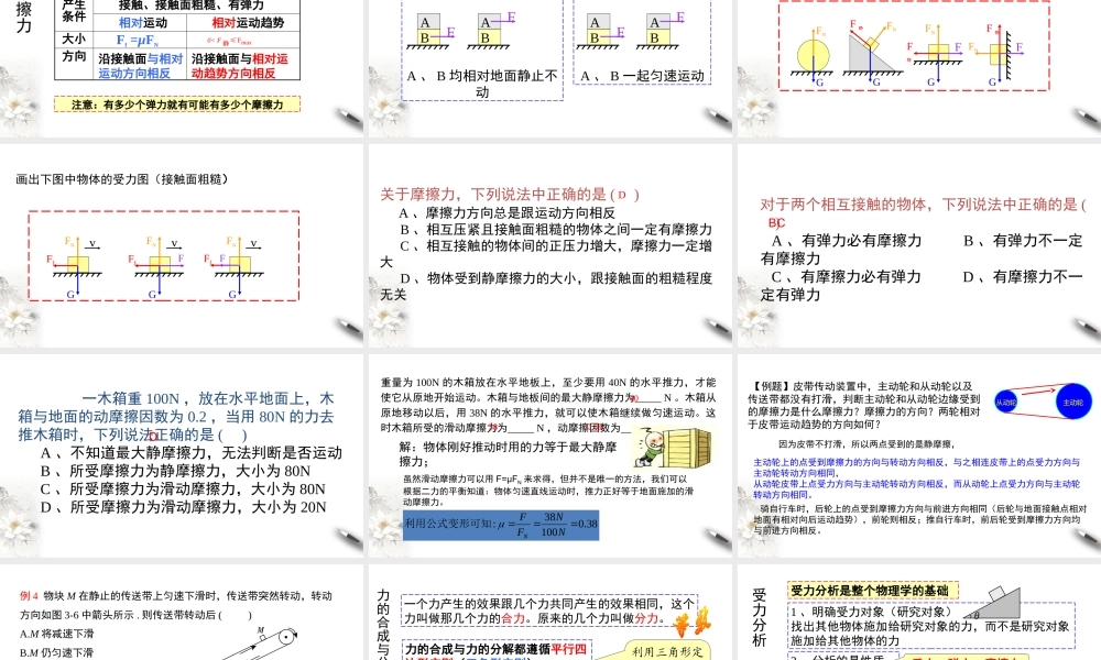 第三章 相互作用—力 章末复习课件（1）(共36张PPT).pptx