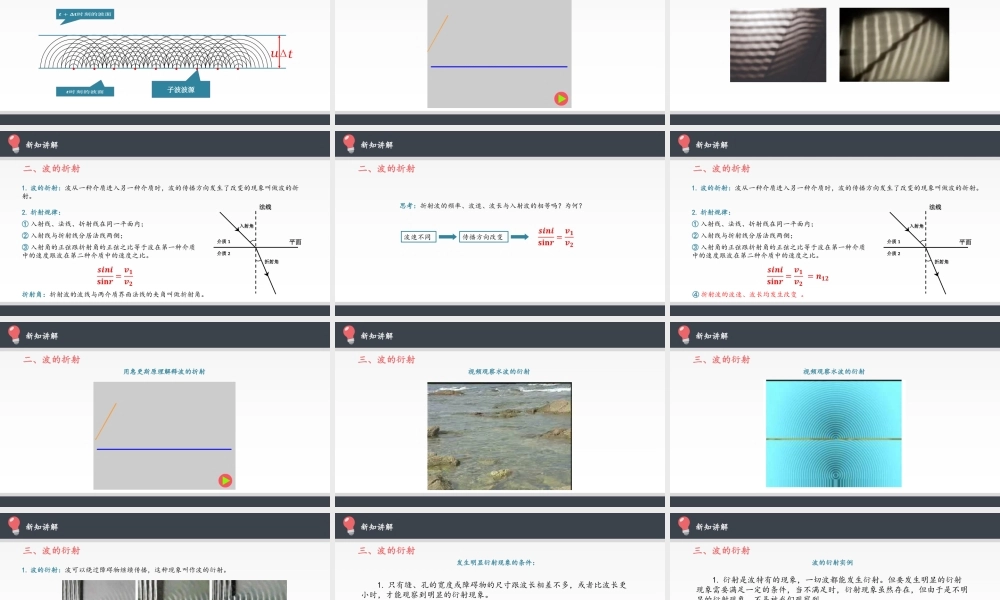 期末测试卷3.3 波的反射、折射和衍射（25张PPT）.pptx