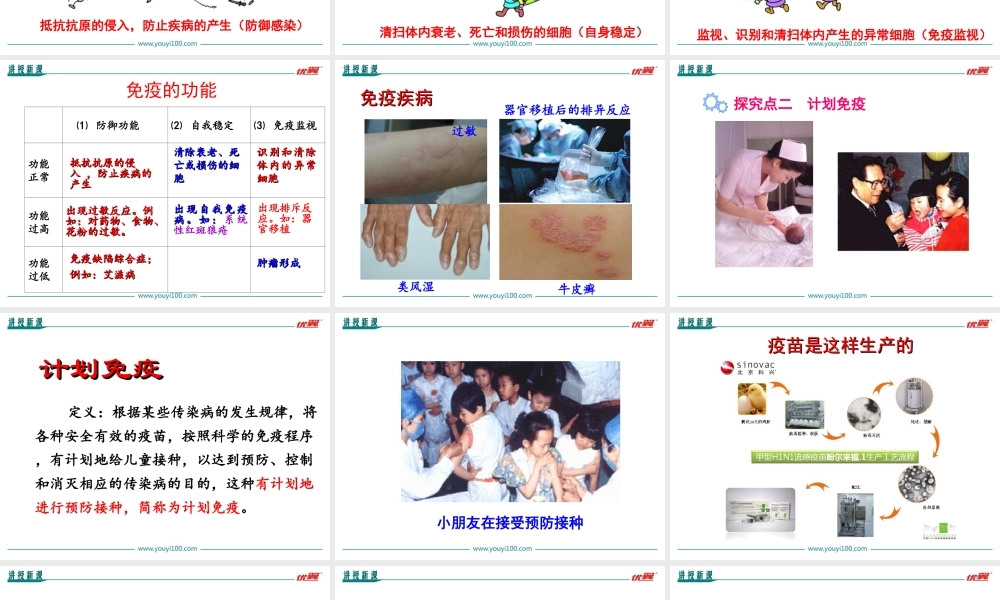 第2课时 免疫的功能与计划免疫、艾滋病.ppt