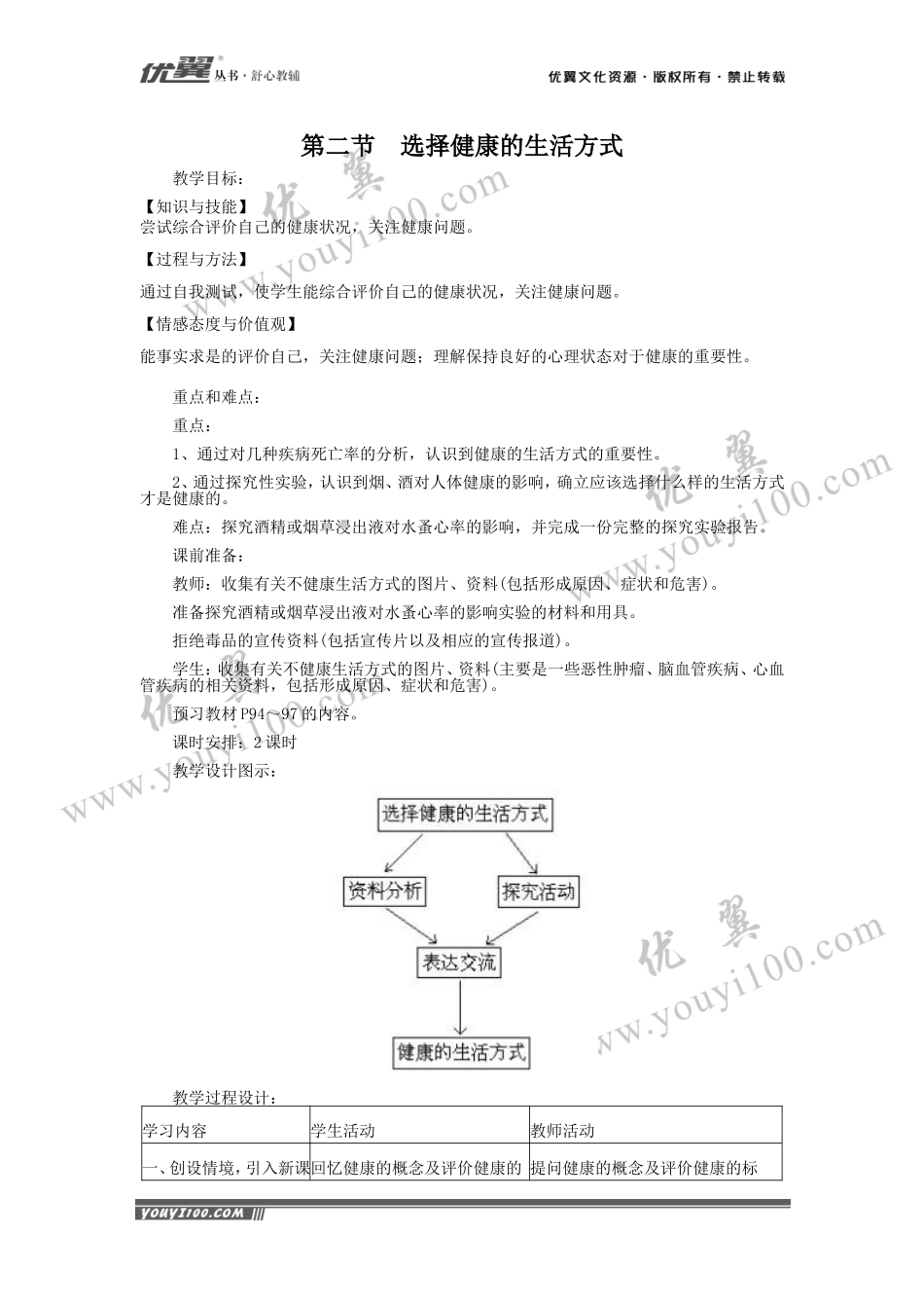 第二节选择健康的生活方式.doc_第1页