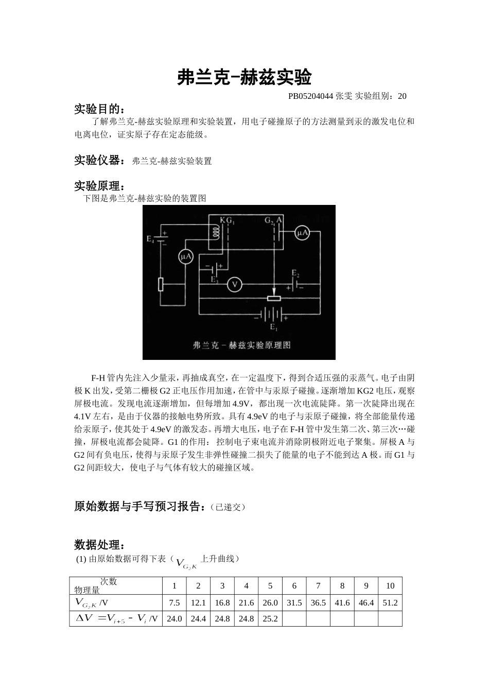 弗兰克-赫兹实验`.doc_第1页