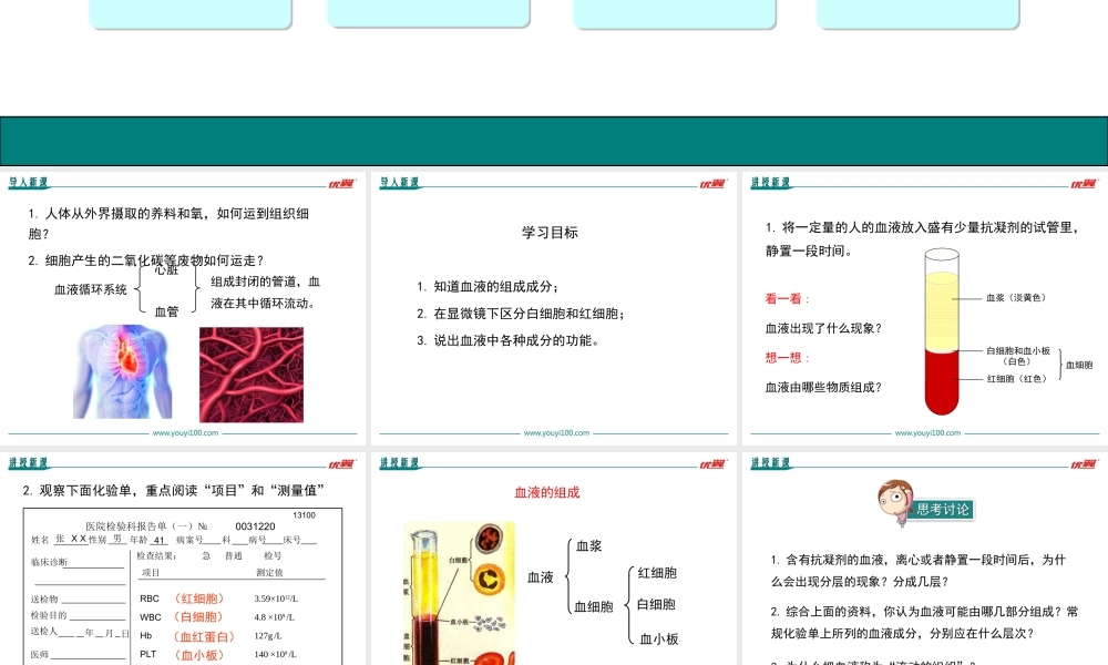 第一节 流动的组织——血液.ppt