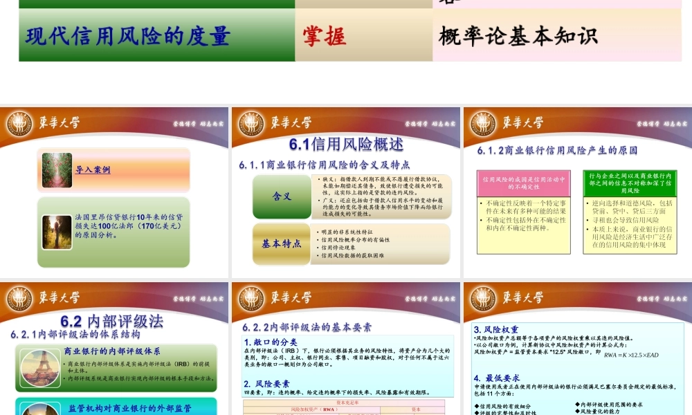 第六章信用风险管理.ppt