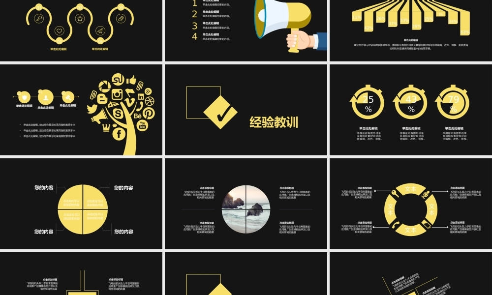 商务汇报工作总结商务培训路演土豪金简约总结.pptx