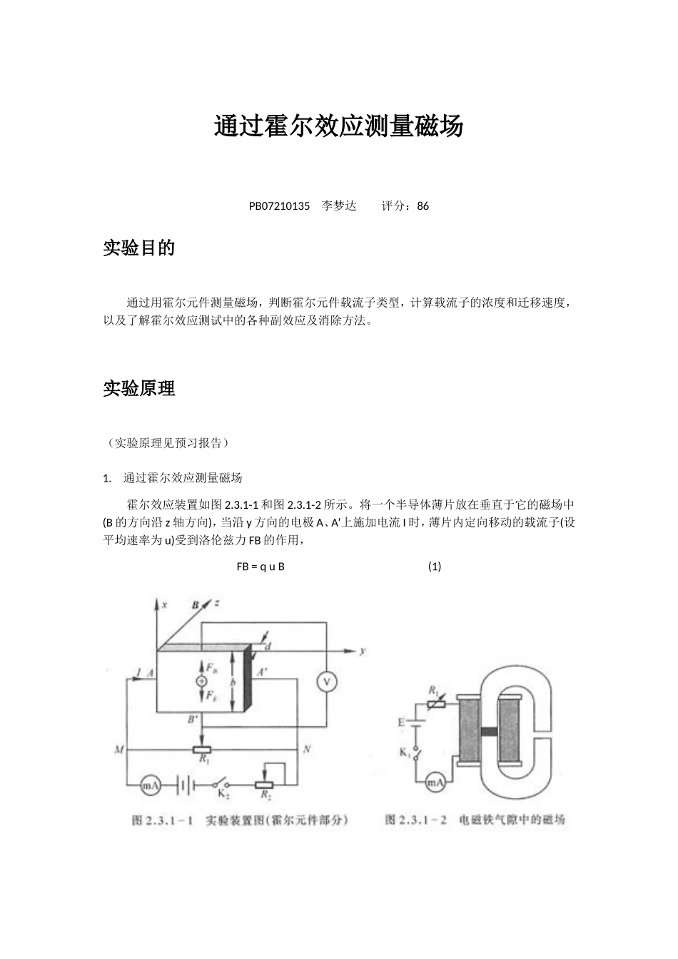 通过霍尔效应测量磁场 (25).doc_第1页