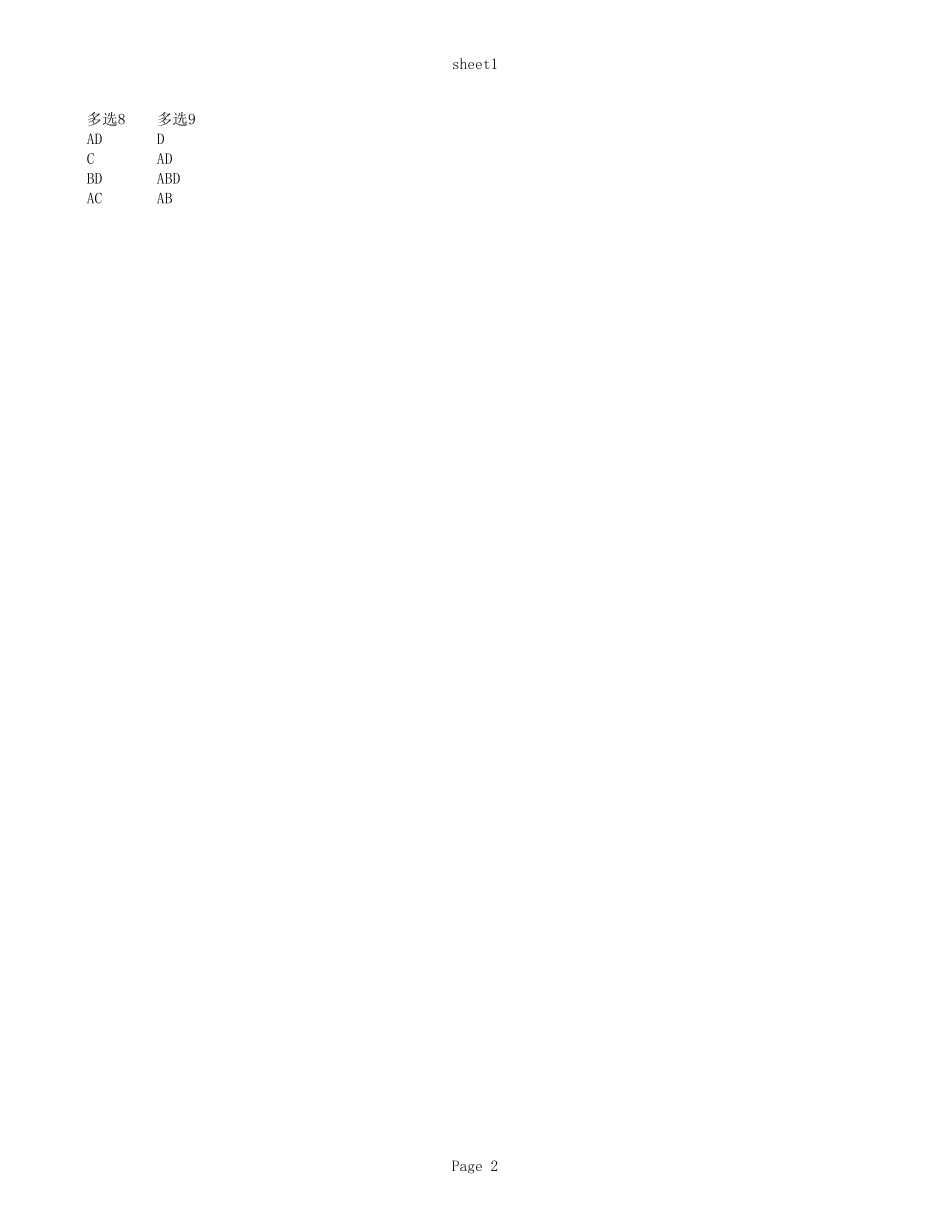 南京市第二十七高级中学1414班物理客观题.xls_第2页