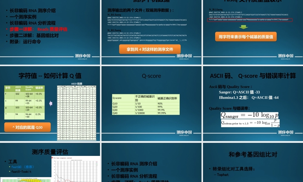 转录组实战讲解之测序质量评估和Reads回贴(1).pptx