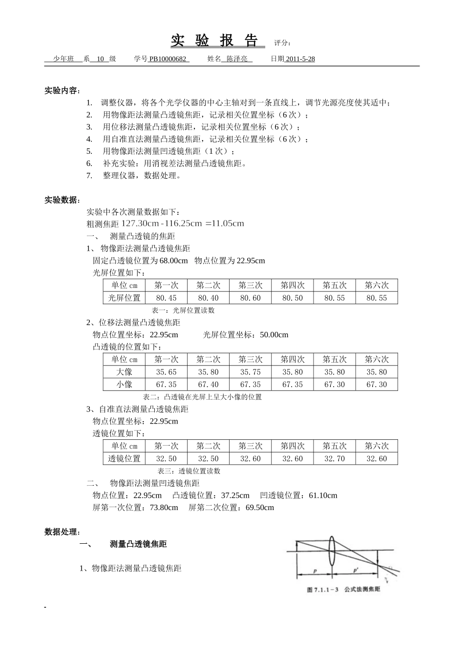 透镜参数的测量 陈泽亮.doc_第2页