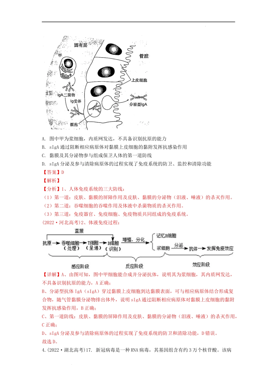 专题20 免疫调节（解析版） .docx_第2页