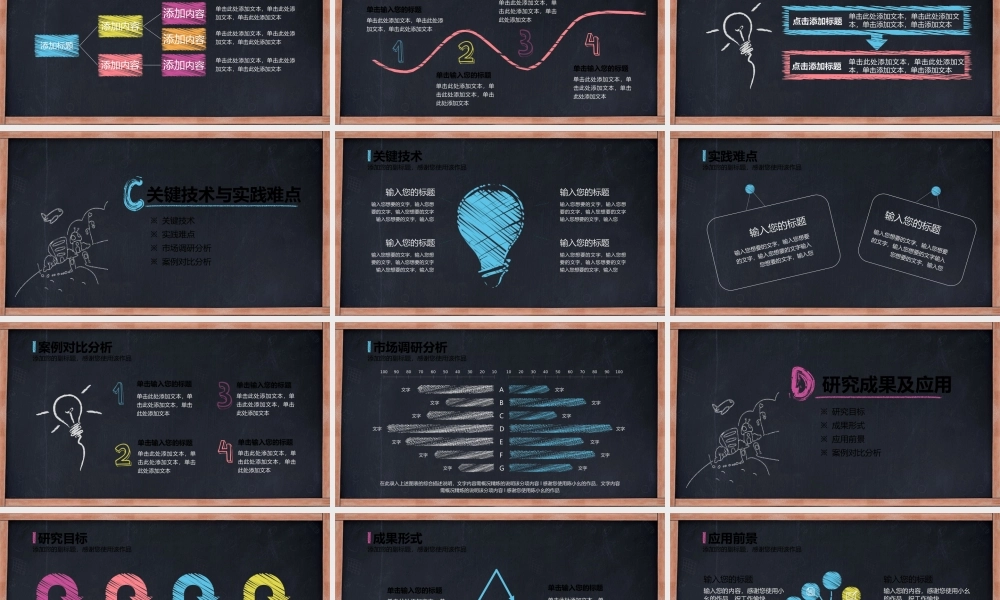 创意粉笔字论文答辩PPT模板（内附粉笔教程）.pptx
