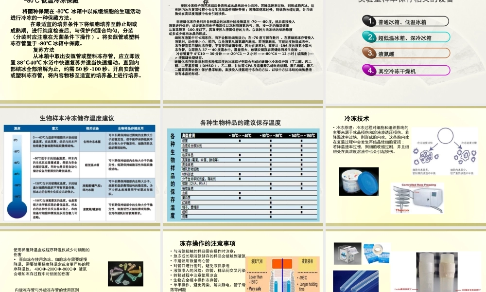 样品保存和相关设备.ppt
