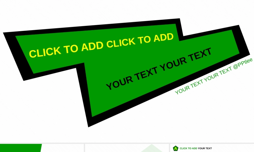 【@PPT精选 推荐P75】通用简约绿色、五边形扁平风格PPT模板@PPTlee.pptx