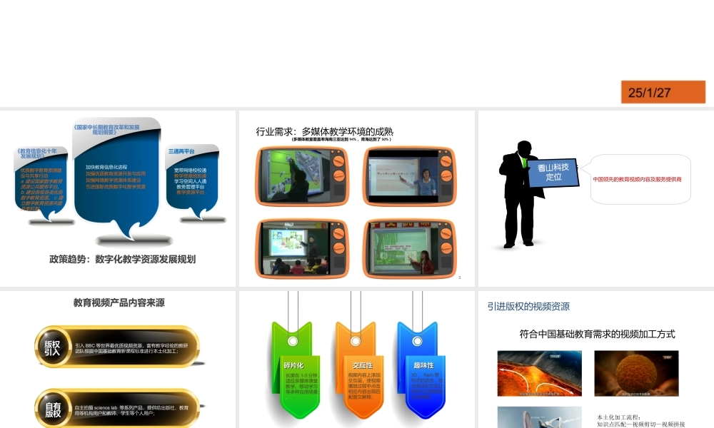 北京看山科技教育视频项目商业计划书.ppt