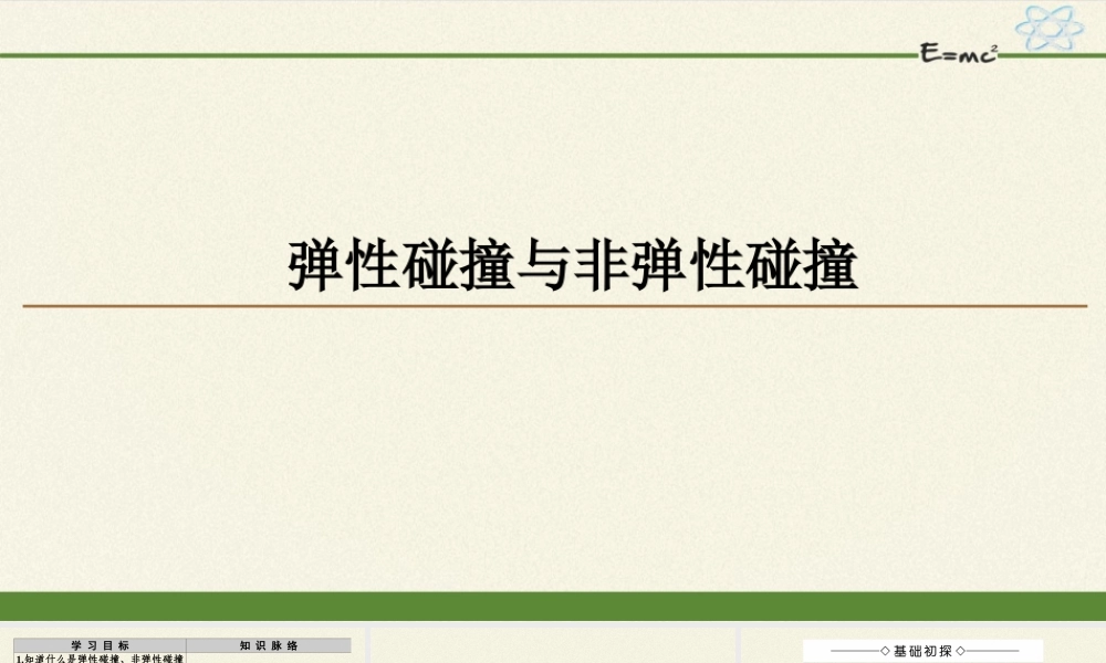 期末测试卷1.5 弹性碰撞与非弹性碰撞（46张PPT）.pptx