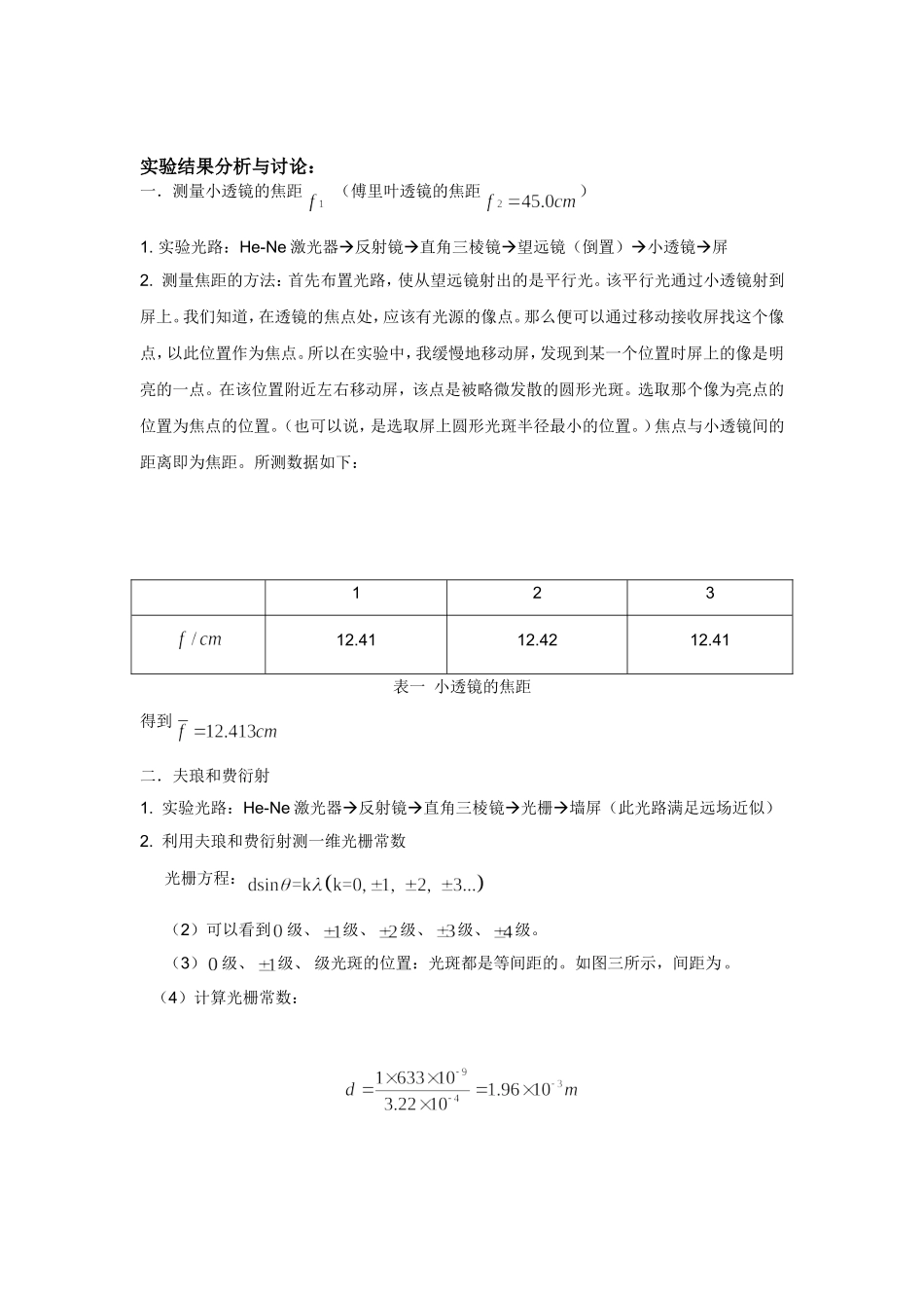 傅里叶光学实验·.doc_第1页